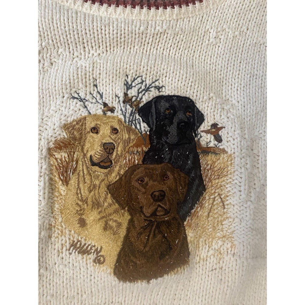 VTG  James Killen Shenandoah Sweater XL  Embroidered Labrador Retrievers Grandpa